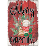 Merry Everything Red Novelty Metal Parking Sign 12" x 18" (LGP)