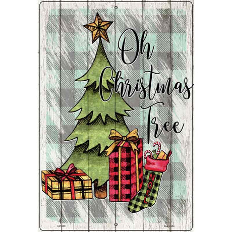 Oh Christmas Tree Novelty Metal Parking Sign 12" x 18" (LGP)