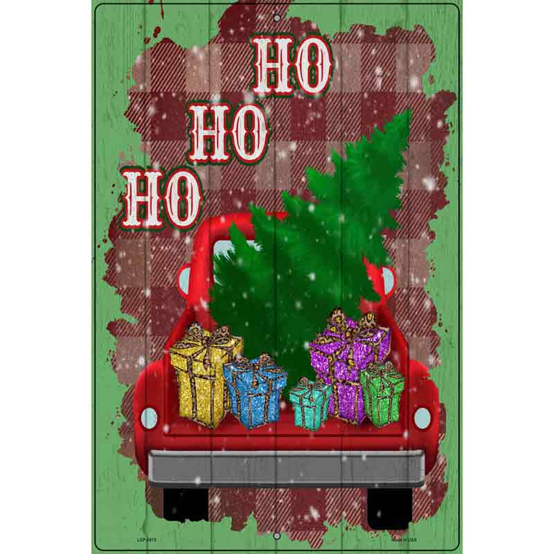 Ho Ho Ho Truck Novelty Metal Parking Sign 12" x 18" (LGP)