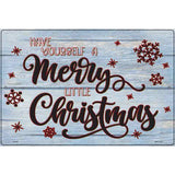 Merry Little Christmas Blue Novelty Metal Parking Sign 12" x 18" (LGP)