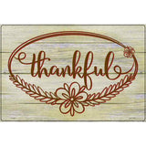 Thankful Wood Background Novelty Metal Parking Sign 12" x 18" (LGP)