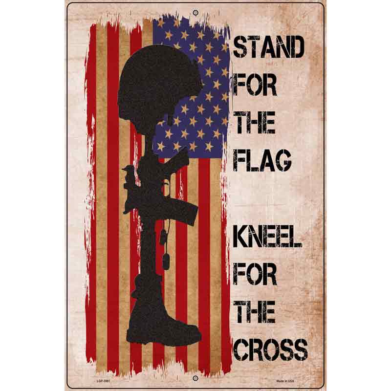 Stand for the Flag Novelty Metal Parking Sign 12" x 18" (LGP)