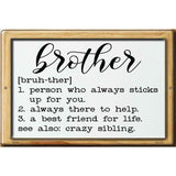 Brother Definition Novelty Metal Parking Sign 12" x 18" (LGP)