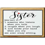 Sister Definition Novelty Metal Parking Sign 12" x 18" (LGP)