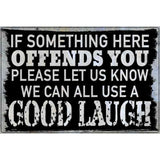 We Can All Use A Good Laugh Novelty Metal Parking Sign 12" x 18" (LGP)