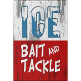 Ice Bait and Tackle Novelty Metal Parking Sign 12" x 18" (LGP)