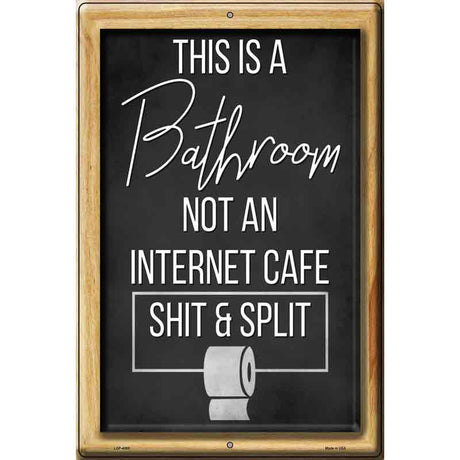 This is a Bathroom Novelty Metal Parking Sign 12" x 18" (LGP)