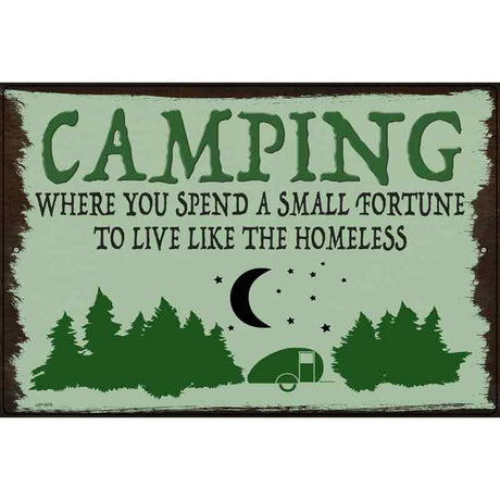 Camping Forest Novelty Metal Parking Sign 12" x 18" (LGP)