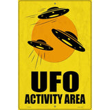 UFO Activity Area Novelty Metal Parking Sign 12" x 18" (LGP)