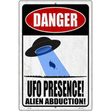 UFO Presence Cow Novelty Metal Parking Sign 12" x 18" (LGP)