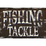 Fishing Tackle Novelty Metal Parking Sign 12" x 18" (LGP)