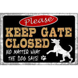 No Matter What The Dog Says Novelty Metal Parking Sign 12" x 18" (LGP)