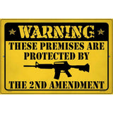 Rifle Protected Second Amendment Novelty Metal Parking Sign 12" x 18" (LGP)