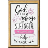 God Is Our Refuge Novelty Metal Parking Sign 12" x 18" (LGP)