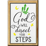 God Will Direct Your Steps Novelty Metal Parking Sign 12" x 18" (LGP)