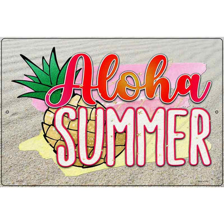 Aloha Summer Novelty Metal Parking Sign 12" x 18" (LGP)