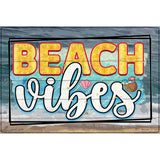 Beach Vibes Waves Novelty Metal Parking Sign 12" x 18" (LGP)