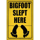 Bigfoot Slept Here Novelty Metal Parking Sign 12" x 18" (LGP)