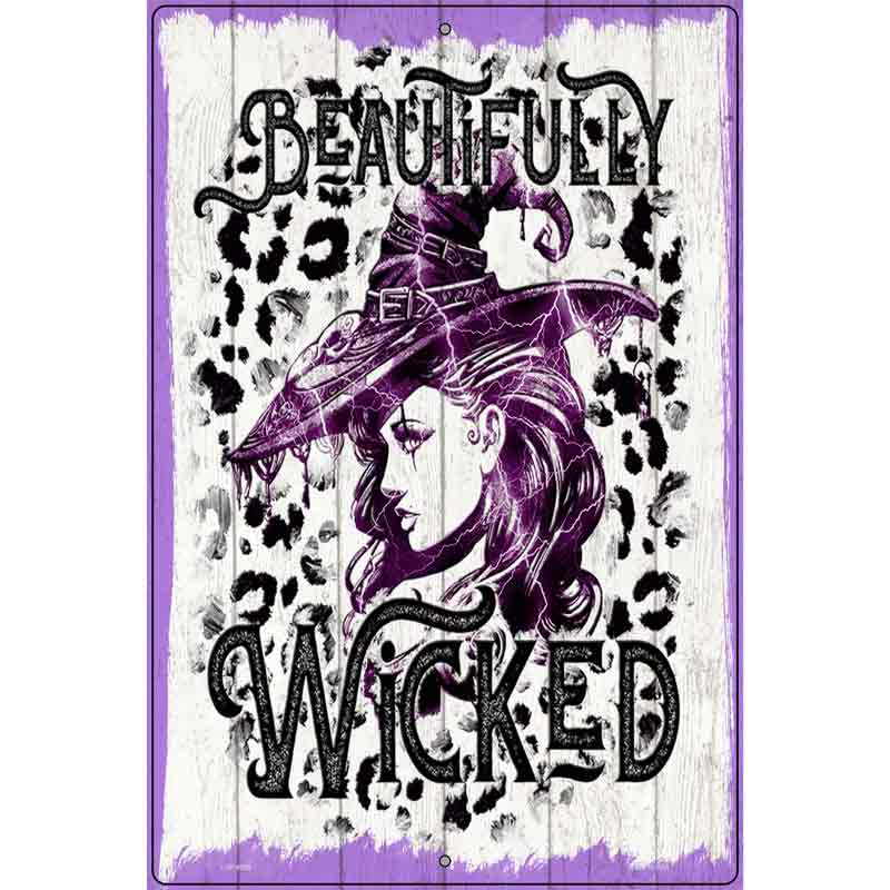 Beautifully Wicked Purple Novelty Metal Parking Sign 12" x 18" (LGP)