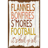 Flannels Bonfires Smores Novelty Metal Parking Sign 12" x 18" (LGP)