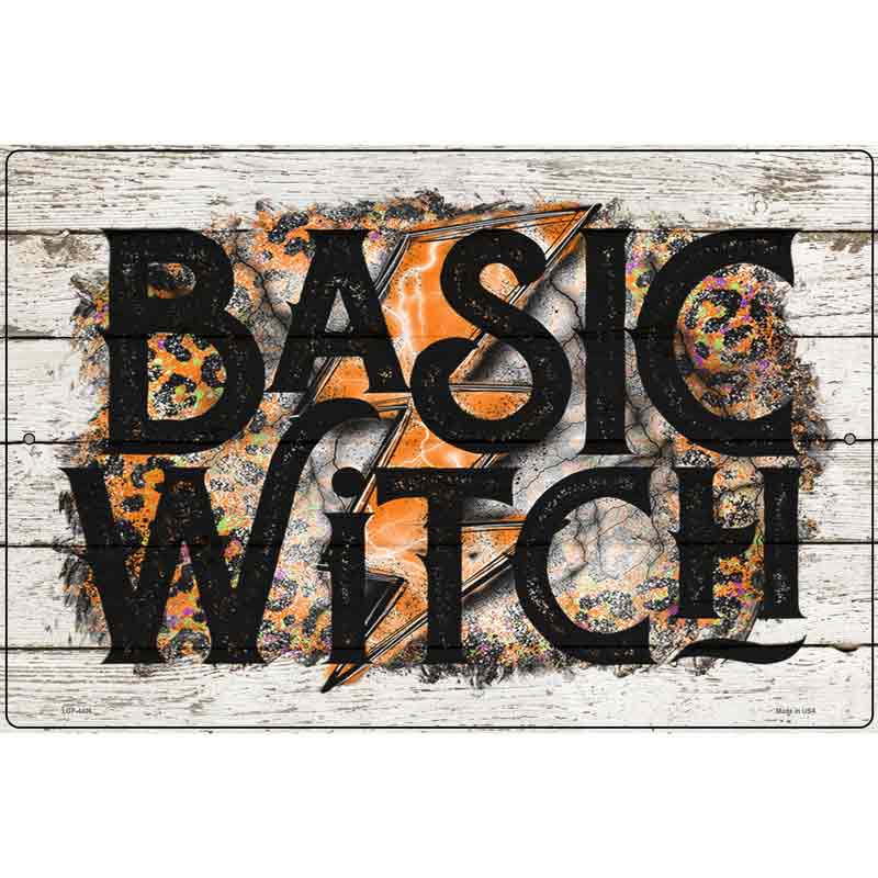 Basic Witch Novelty Metal Parking Sign 12" x 18" (LGP)