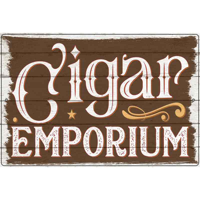 Cigar Emporium Novelty Metal Parking Sign 12" x 18" (LGP)