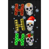 Ho Ho Ho Skulls Novelty Metal Parking Sign 12" x 18" (LGP)