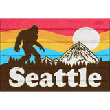 Seattle Bigfoot Silhouette Novelty Metal Parking Sign 12" x 18" (LGP)