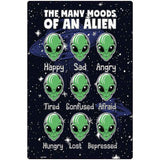 The Many Moods of an Alien Metal Novelty Parking Sign P-4451