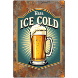 Beer Ice Cold Metal Novelty Parking Sign P-4456