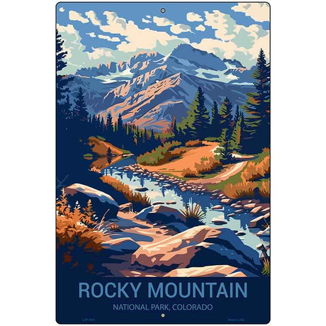 Rocky Mountain Colorado Metal Novelty Parking Sign P-4532