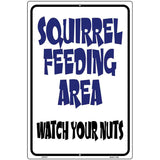 Squirrel Feeding Area Metal Novelty Parking Sign 12" x 18" (LGP)