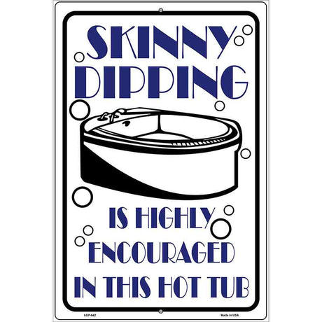 Skinny Dipping Metal Novelty Parking Sign 12" x 18" (LGP)