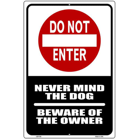 Do Not Enter Metal Novelty Parking Sign 12" x 18" (LGP)