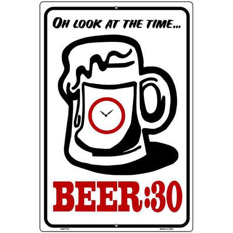 Beer 30 Metal Novelty Parking Sign 12" x 18" (LGP)