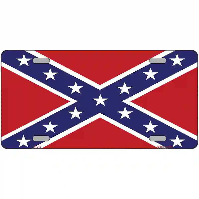 Confederate Flag Novelty Metal License Plate 24" x 12" (LLP)