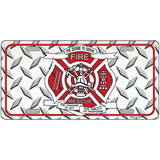 Fire Fighter Rescue Novelty Metal License Plate 24" x 12" (LLP)