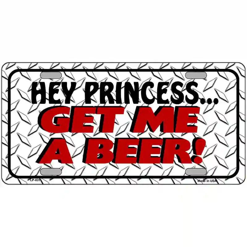 Get Me a Beer Novelty Metal License Plate 24" x 12" (LLP)