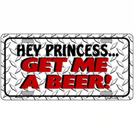 Get Me a Beer Novelty Metal License Plate 24" x 12" (LLP)