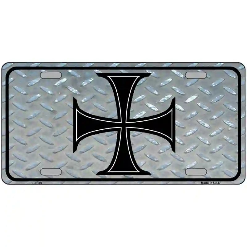 Maltese Cross Novelty Metal License Plate 24" x 12" (LLP)