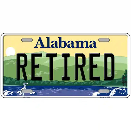 Retired Alabama Metal Novelty License Plate 24" x 12" (LLP)