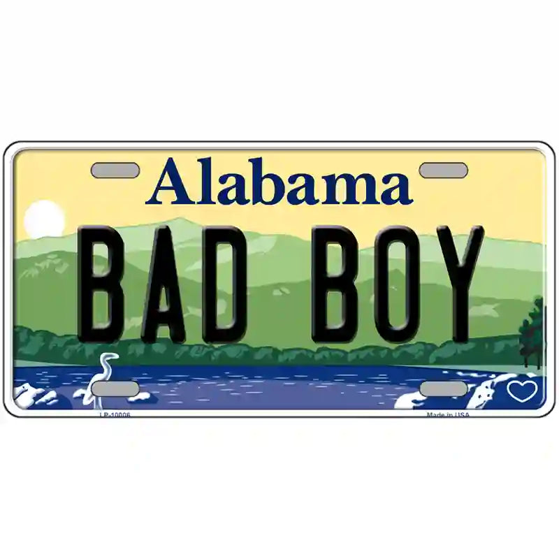 Bad Boy Alabama Metal Novelty License Plate 24" x 12" (LLP)