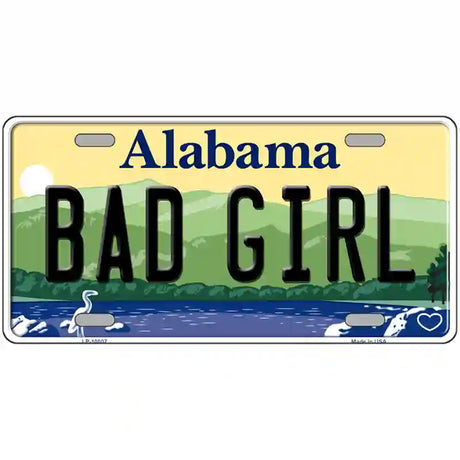 Bad Girl Alabama Metal Novelty License Plate 24" x 12" (LLP)