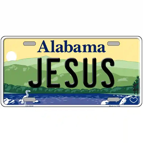 Jesus Alabama Metal Novelty License Plate 24" x 12" (LLP)