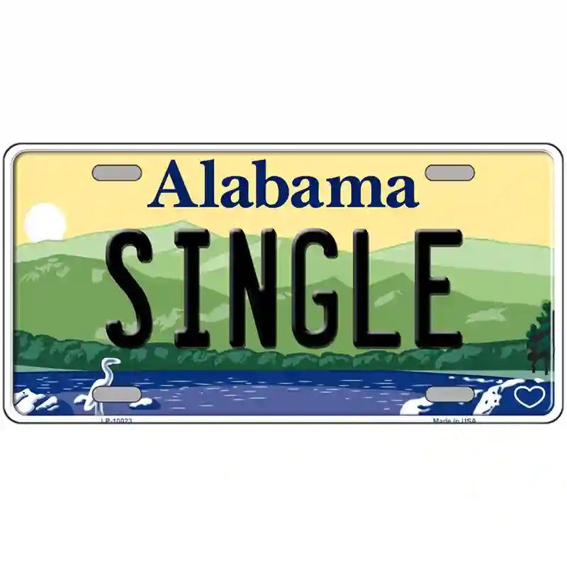 Single Alabama Metal Novelty License Plate 24" x 12" (LLP)