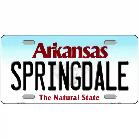 Springdale Arkansas Metal Novelty License Plate 24" x 12" (LLP)