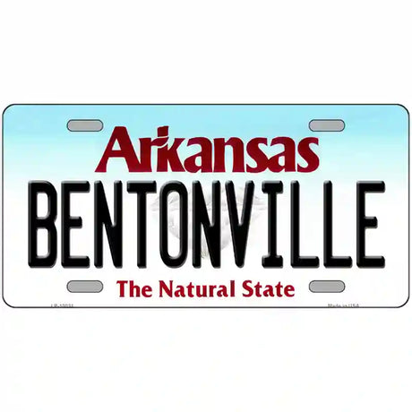 Bentonville Arkansas Metal Novelty License Plate 24" x 12" (LLP)