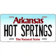 Hot Springs Arkansas Metal Novelty License Plate 24" x 12" (LLP)