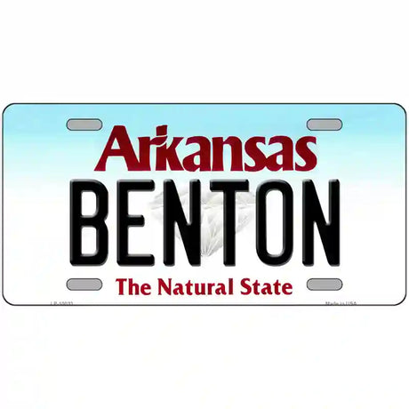 Benton Arkansas Metal Novelty License Plate 24" x 12" (LLP)