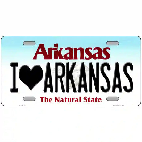 I Love Arkansas Metal Novelty License Plate 24" x 12" (LLP)